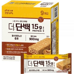 빙그레 더단백 크런치바 피넛버터 40g, 9개입, 6개
