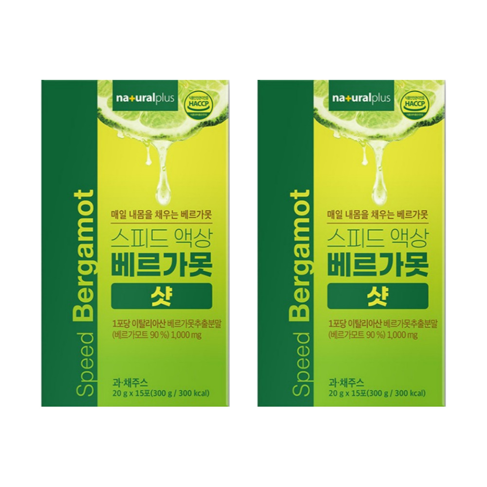<b>내츄럴플러스</b> 스피드 액상 베르가못 샷 추출물 폴리페놀 효능 15포 x 2개