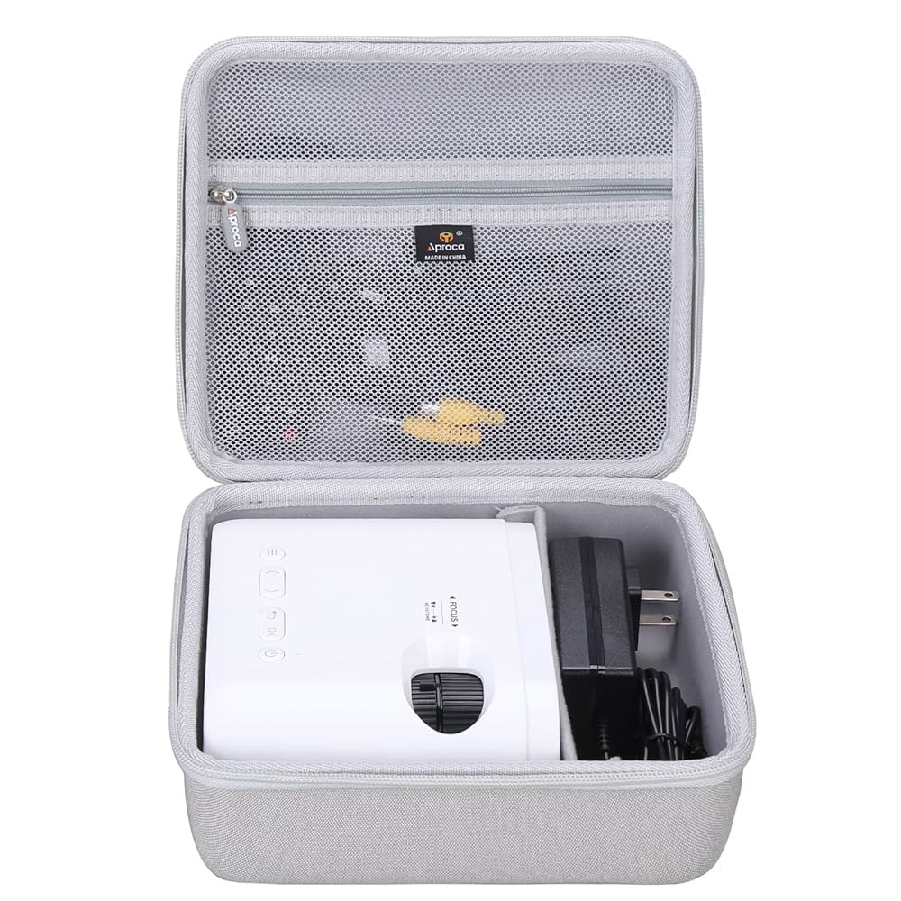 Aproca 휴대용 하드 스토리지 케이스, VISSPL 미니 프로젝터 1080P 풀 HD 지원 비디오 및 액세서리용