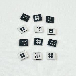 (리뉴얼/40장단위) 20%DC 자체제작 MY FO 미니라벨 패브릭 자수 뜨개질 라벨