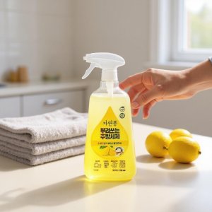 뿌려쓰는 주방 세제 레몬향 간편 설거지 식물유래 저자극 기름때 제거 세척제 750ml