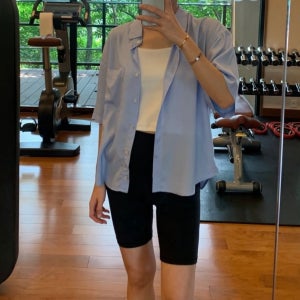 (거래처 SALE) BR 브런치 닐라 카라넥 반팔 포켓 베이직 썸머 셔츠