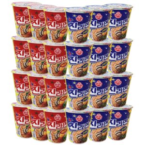 [오네뜨] 오뚜기 진라면 매운맛 순한맛 컵라면 반반 세트(진매12+진순12)