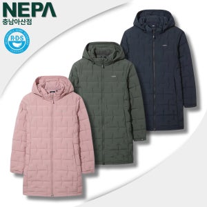 네파 롱패딩 경량 여성 거위털 구스다운 겨울 보온 털빠짐최소화 무봉재 롱패딩