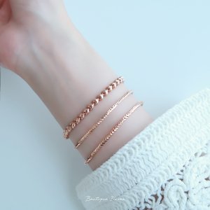 14k18k 컷팅 뱅글 팔찌 타원 2mm 2.5mm 레이어드 데일리 금팔찌