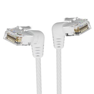 벤션 CAT6A 360도 회전꺽임형 울트라슬림 기가 랜선 화이트 IBOW 1m, 1개