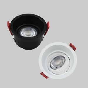 COB 매입등 타공 75mm (3인치) 움푹형 8W, 흰바디 전주백색 3500K