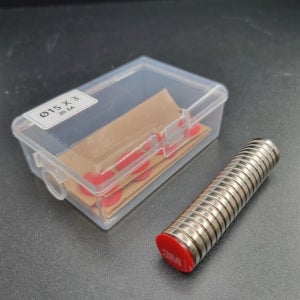 초강력 네오디움 원형 자석 + 3M 폼양면테이프 포함세트 25x3mm(12개)
