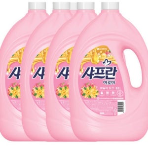 기분좋은향기 샤프란 섬유유연제 바닐라 핑크3.1L 4개