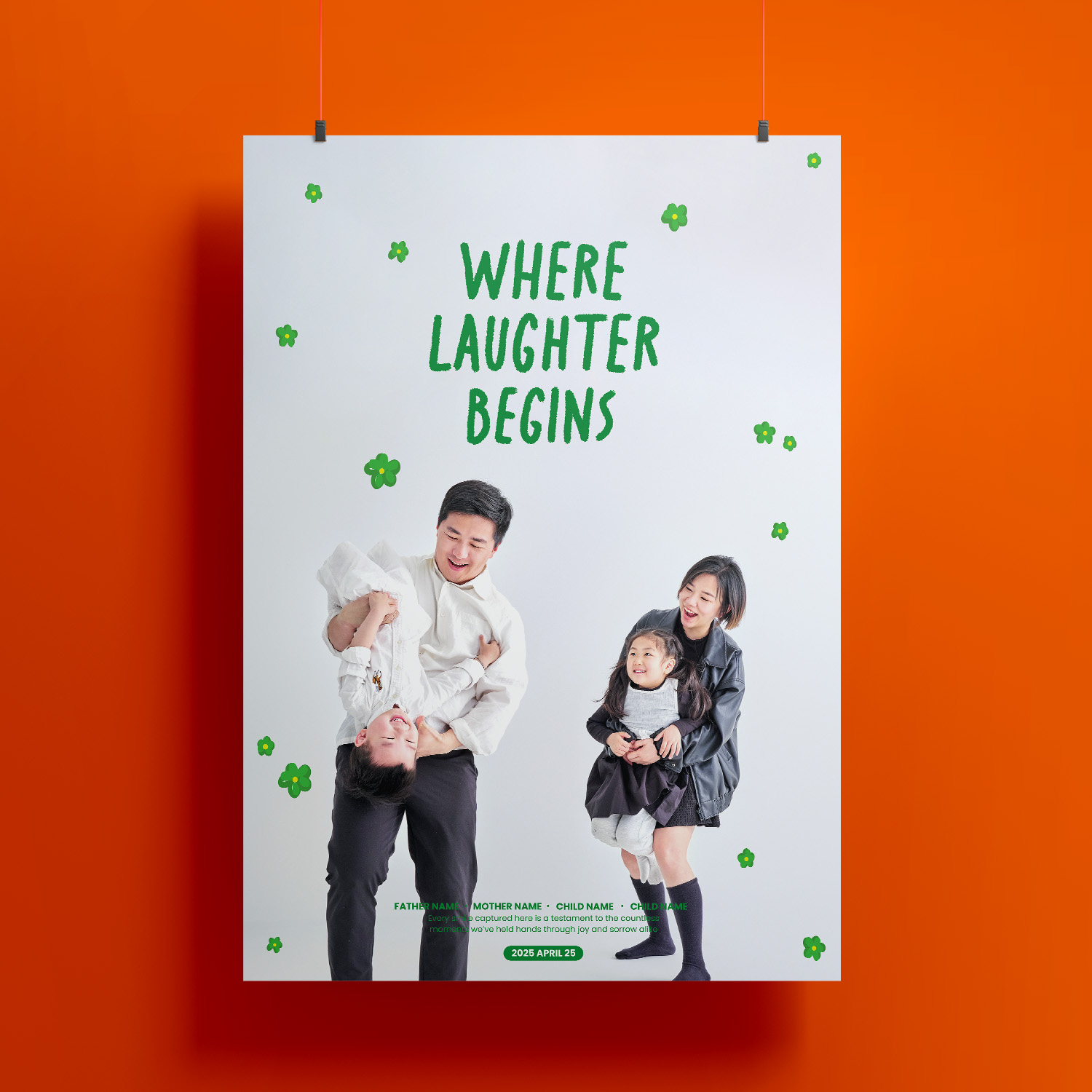 창원 사진관 사진생활 스튜디오 가족사진 포스터 디자인서비스 (A3 포스터 인화포함)