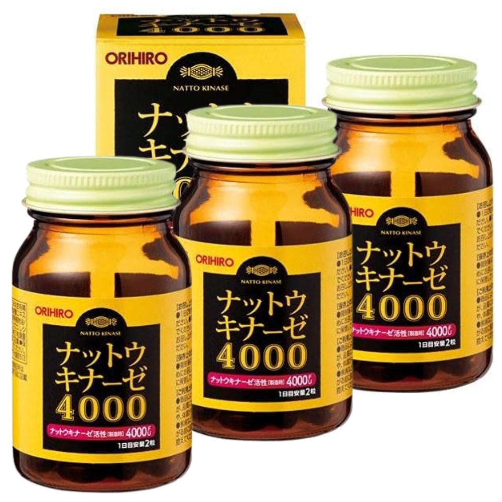 일본 오리히로 <b>나토키나제 4000FU</b> 60캡슐 3개 세트(90일분)