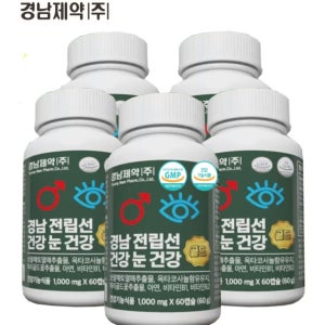 경남 전립선건강 눈건강 전립선약 영양제 쏘팔메토 옥타코사놀 효능 60캡슐, 5개