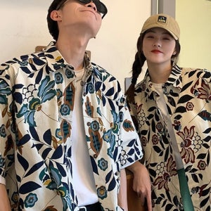 하와이언셔츠 조폭셔츠 알로하 하와이 남자휴양지룩