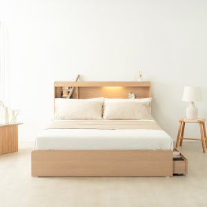 동서가구 아엘 LED 1단 3서랍 수납침대 SS+양면매트포함 SS DF926374