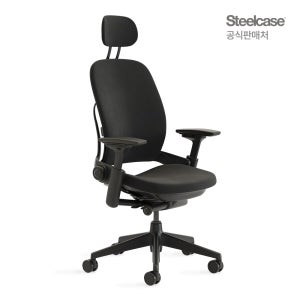 스틸케이스 정품 립체어V2 패브릭 블랙 헤드레스트