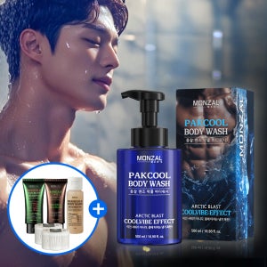 몽잘 맨즈 팍쿨 쿨링 바디워시 시원한 남성 바디클렌저 500ml, 1개