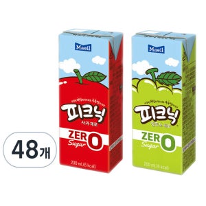 피크닉 제로 사과+피크닉 제로 청포도(48팩)
