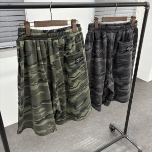 리프티즘 카모 와이드핏 밴딩 반바지 2color 남자 짐웨어 운동복 버뮤다팬츠