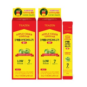 티젠 애플 사이다 비니거 젤리 14스틱x2박스