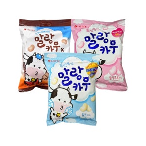 롯데웰푸드 말랑카우 딸기 + 밀크 + 빠삐코맛 / 158g