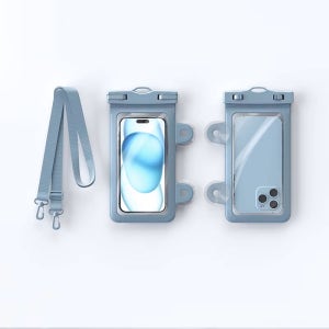 오하이 3Way 다용도 스마트폰 방수팩 크로스 IPX8등급+석션컵 블루