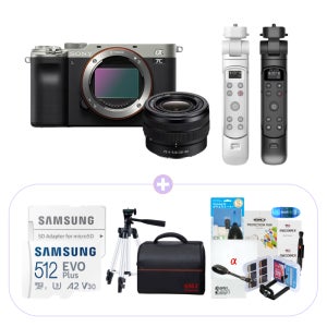 소니 알파 A7C+FE 28-60mm KIT 실버 512GB 슈팅그립 패키지 ILCE-7CL