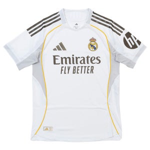 아디다스 레알마드리드 홈 어센틱 유니폼 저지 25/26 선수 마킹 패치 JV5918