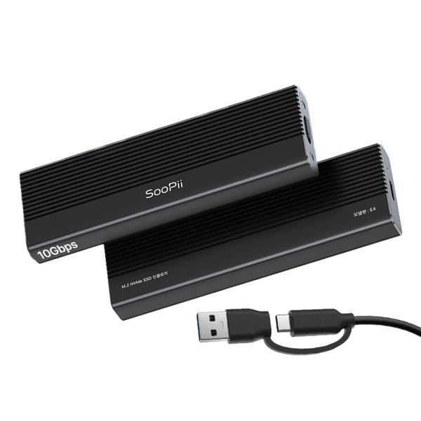 N배송 수피 Gen2 10G NVMe M.2 SSD 인클로저 E4 외장케이스