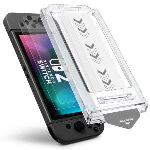 다이아큐브 닌텐도 스위치2 저반사 지문방지 9H 고경도 자동먼지제거 부착키트 강화유리 액정보호필름 2매