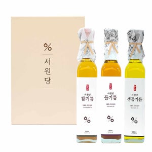 강원 원주 국산 참기름 들기름 생들기름 250ml 화 선물세트