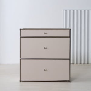 동서가구 오보에 원목 디바이더 아일랜드 서랍장 800, 3단, 베이지