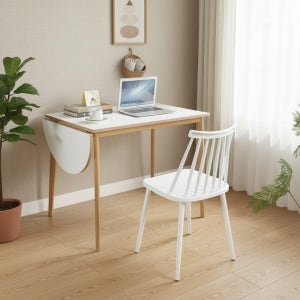 확장형식탁 접이식 다이닝테이블 폴딩 2인용 4인용 반원 내추럴