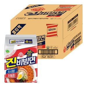 오뚜기 진비빔면 매운, 156g, 32개