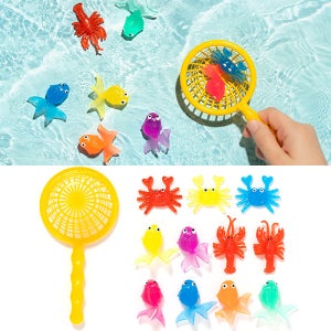 물놀이장난감 금붕어뜰채잡기세트 목욕놀이 물고기꽃게장난감 수영장어린이물놀이