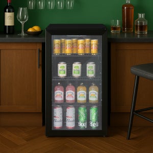 쿠잉 쇼케이스냉장고 RS-S90 음료수 술냉장고 술장고 미니 주류 카페 가정용 업소용