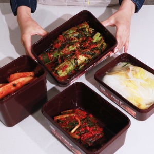 리젠리빙 대용량 소분용 김치통 김장통 밀폐용기 오젠 3종 세트