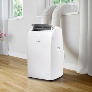 쿠오레 듀얼호스 이동식 에어컨 냉방 제습 미니 소형 원룸 실외기없는 CPA-D120W