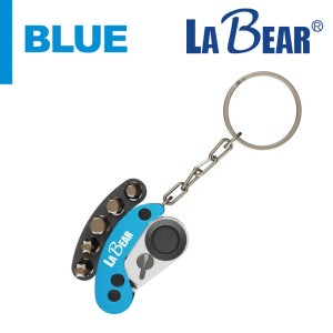 LABEAR 라베어 대만 수공구 폴딩 미니 라쳇 드라이버 키체인 비트 세트 LB-00672 (BLUE)