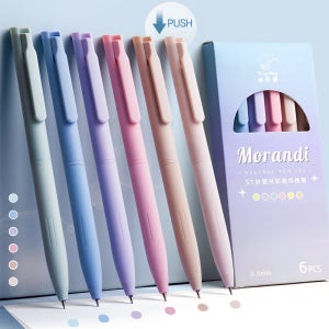 다꾸펜 파스텔 6색 볼펜세트 속건성 니들팁 편안한 그립감