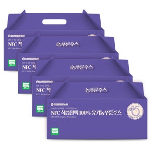 [최대 30%/3+1] 참앤들황토농원 NFC 착즙원액 유기농 푸룬주스 80ml 30포, 4개
