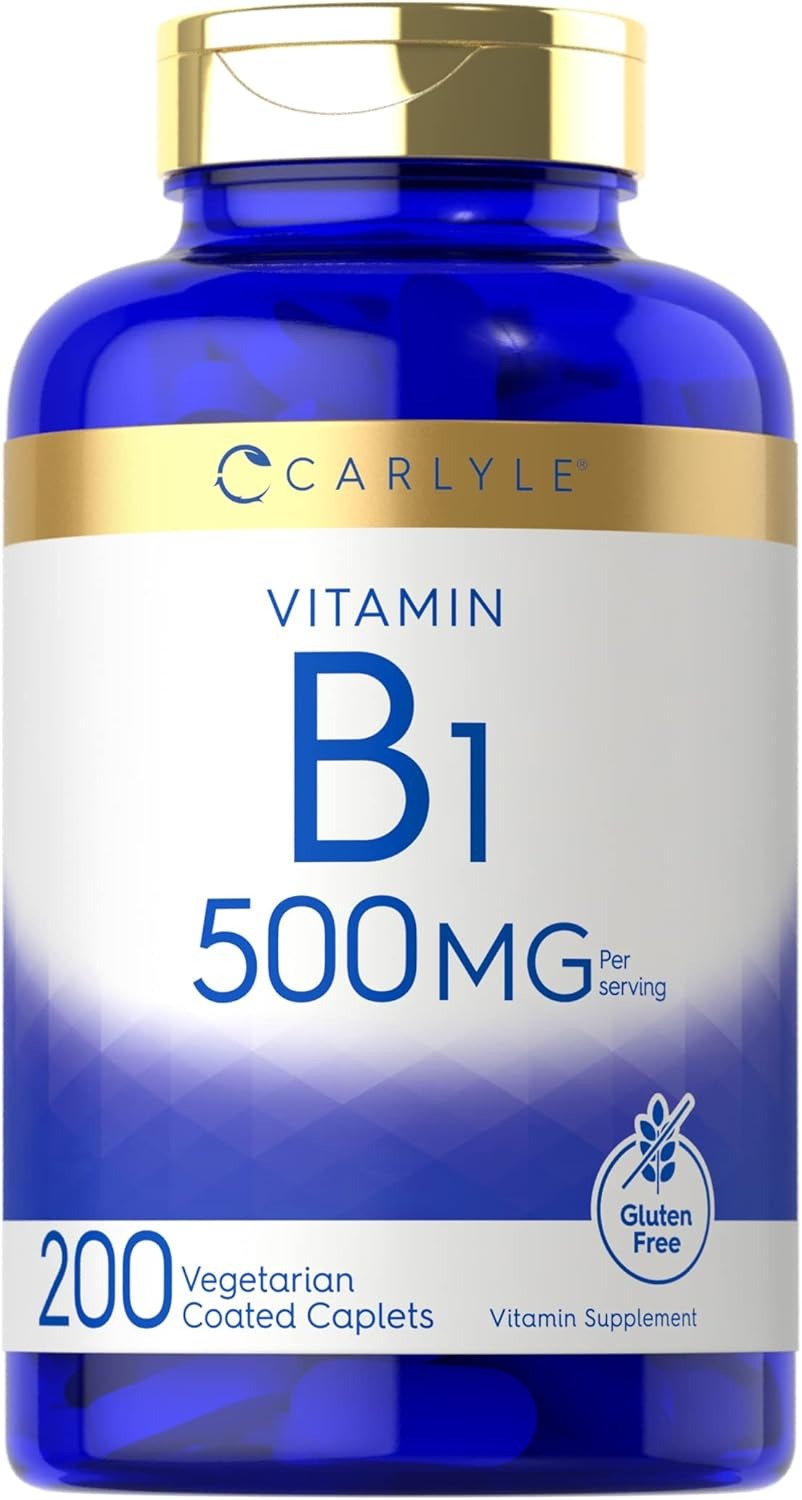 Carlyle 칼라일 티아민 <b>비타민 B1</b> 500mg 200정 베지테리언 논GMO 글루텐<b>프리</b>
