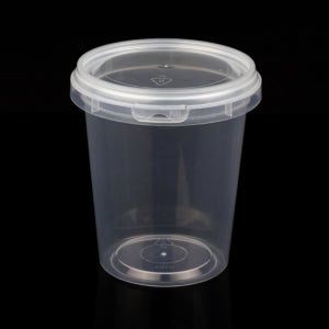 [TONG] 컵타입 잠금용기 E-3103 SET (투명/PP/400ml) 500개 세트 [BR]