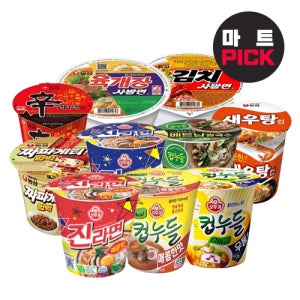 컵라면 작은컵 10종 중 택2 소컵 6+6 총 12개 [진라면/신라면 외 10종]
