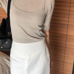 (SALE마지막1장)founders 파운더스 케일리 레이어드 세트 3col 5부 반팔 슬리브리스 세트