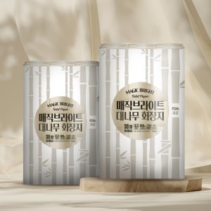 매직브라이트 먼지없는 무표백 대나무 화장지 3겹 30m, 30롤, 2팩