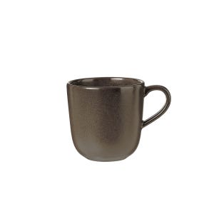 아이다 로우 머그 컵 물 커피 라떼 잔 200ml, 메탈릭브라운