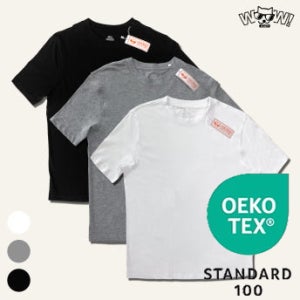 와우코지 면티 30수 무지 라운드 오코텍스 남녀공용 반팔 티셔츠