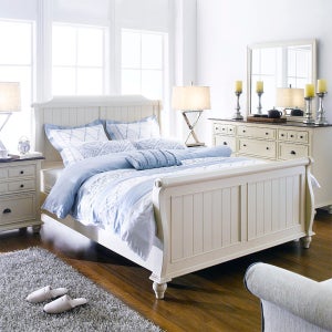 미라지가구 B1694-SB-FR-Bed 원목 침대 퀸 하단매트리스 포함 Q