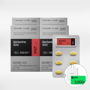 녹십자웰빙 PNT 베르베린 500mg 매자나무추출물 여주추출물 60정, 4개