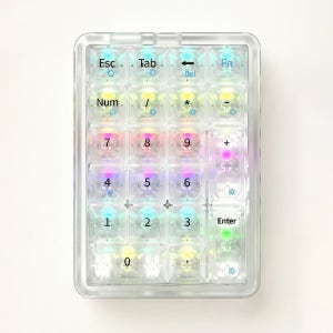 F21 투명 텐키 기계식 넘패드 숫자 넘버 키패드 키보드 RGB 핫스왑